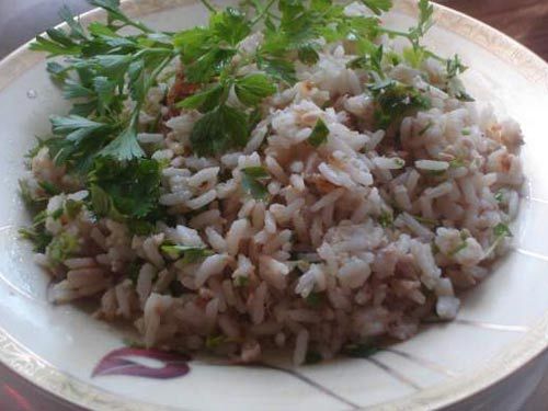 Бухарский рис с зеленью и говядиной