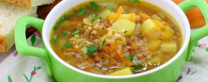 гречневый суп с овощами
