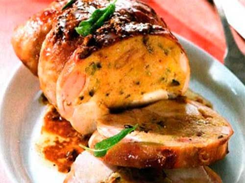Рыбный рулет с овощной начинкой