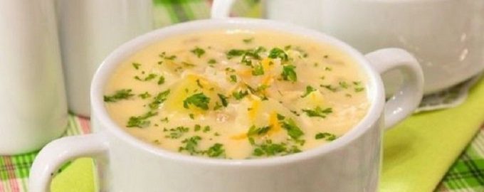 суп с картошкой и молоком